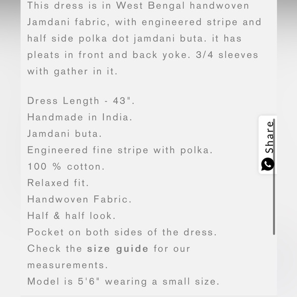 Lovely baby dress with pockets by sustainable brand Karnam - Picture 4 of 6